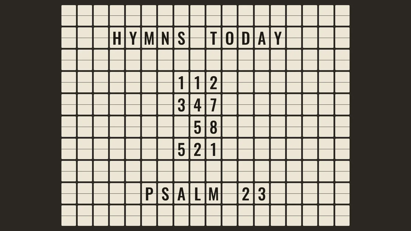 Hymn board
