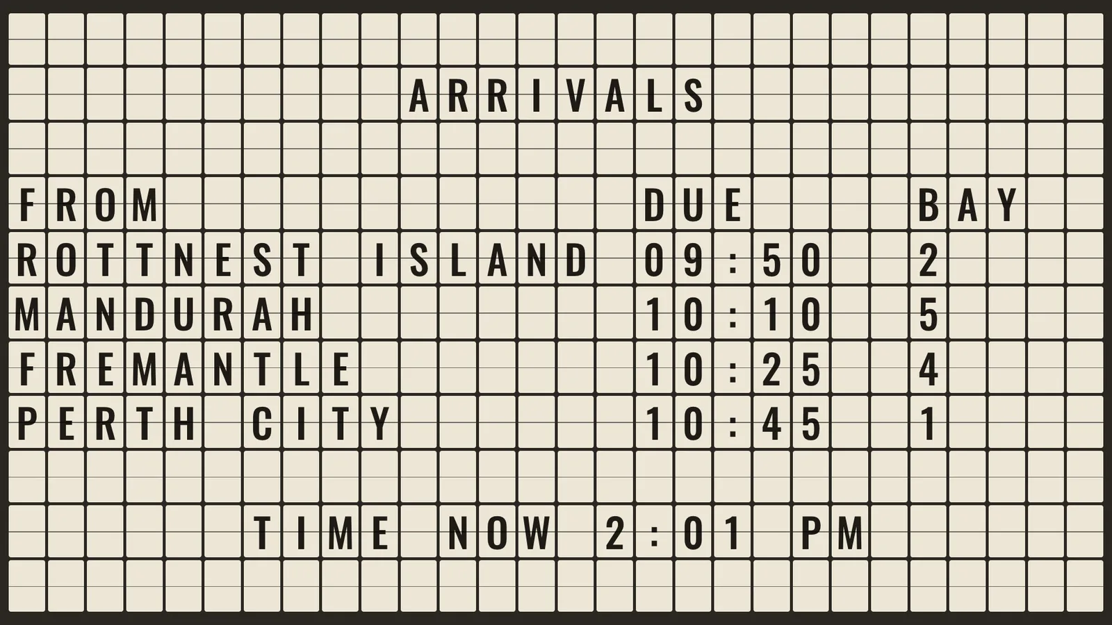 Arrivals