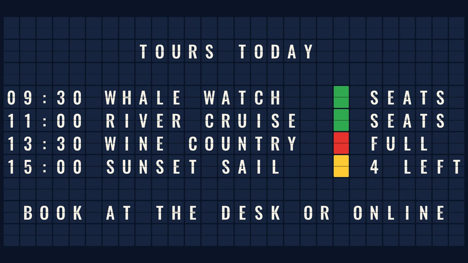 Today’s tours
