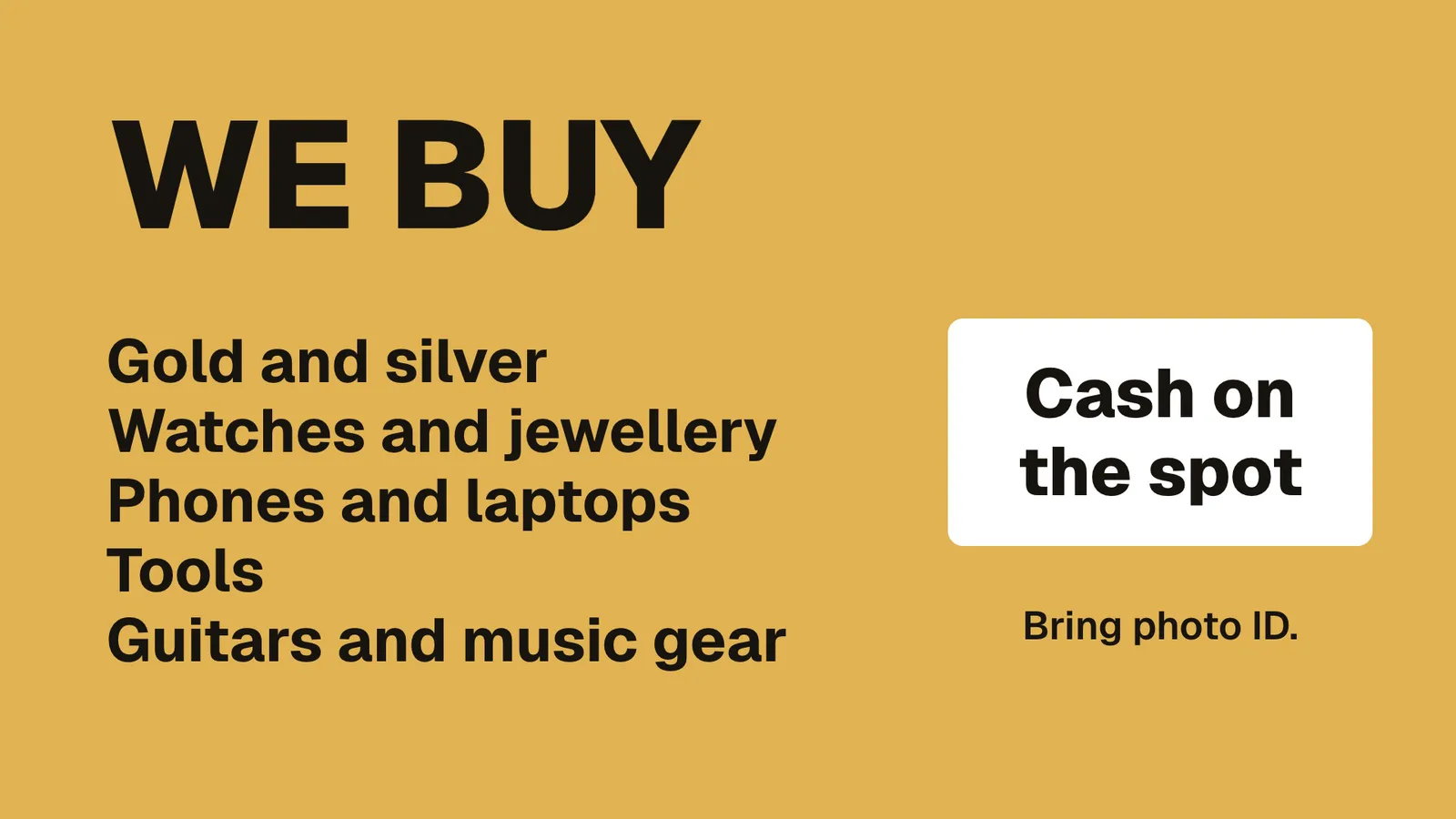 We buy