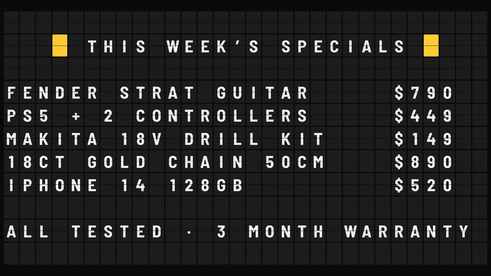 Specials board