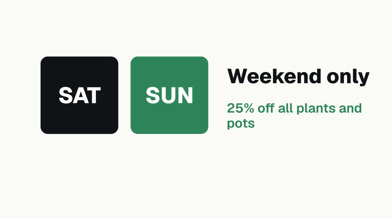 Weekend only