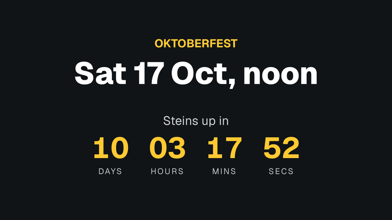 Oktoberfest countdown