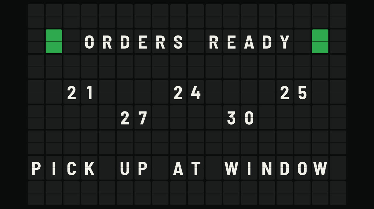 Orders ready