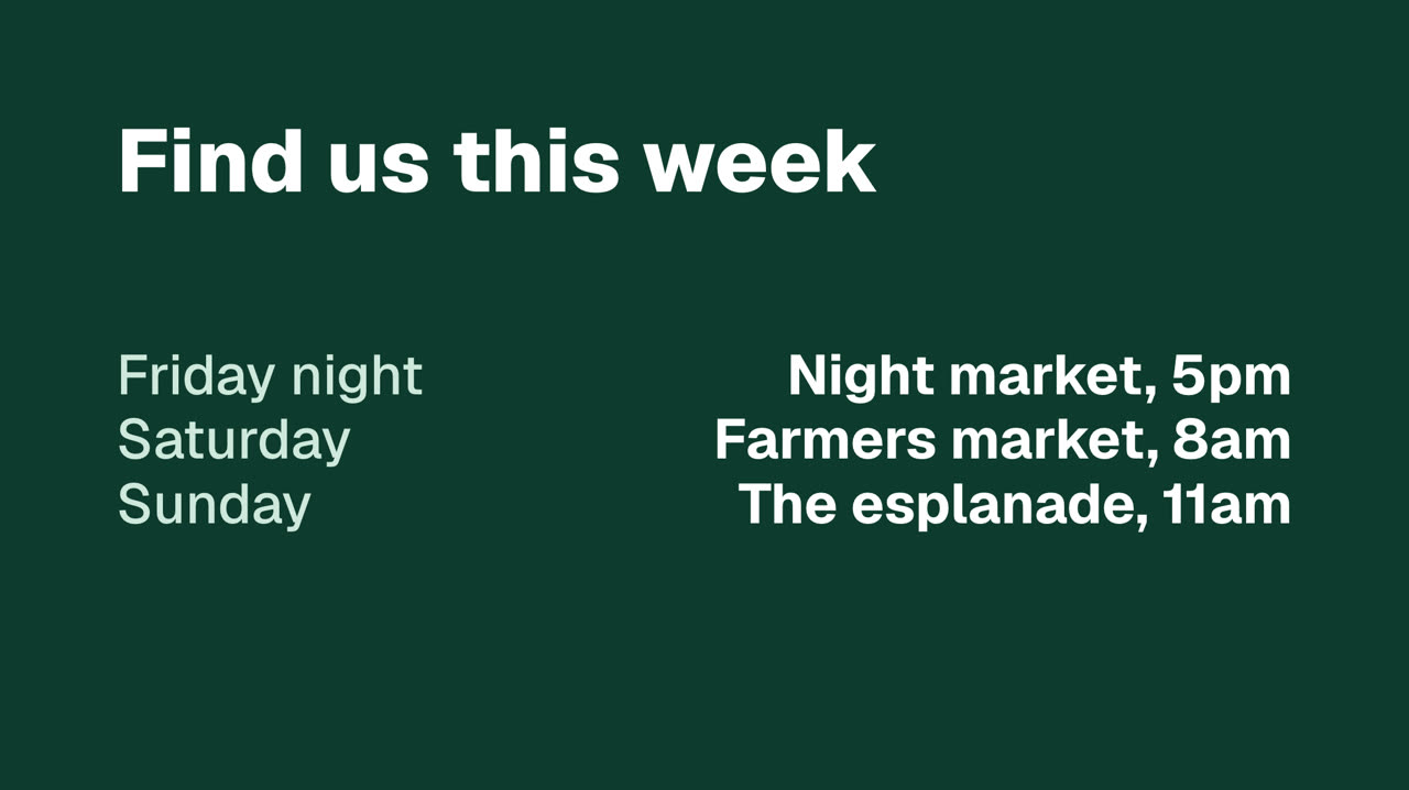 Find us this week