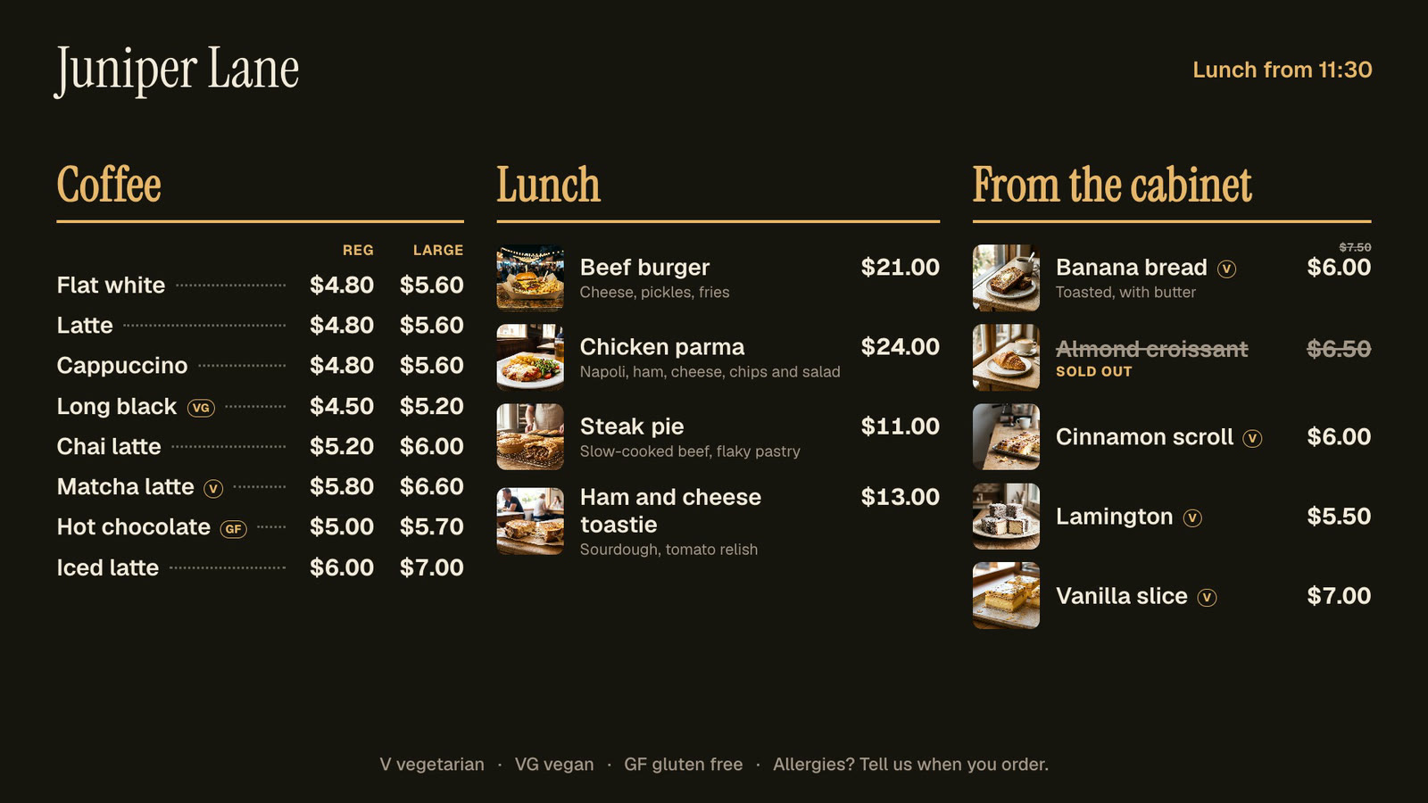 12:30 pm: lunch