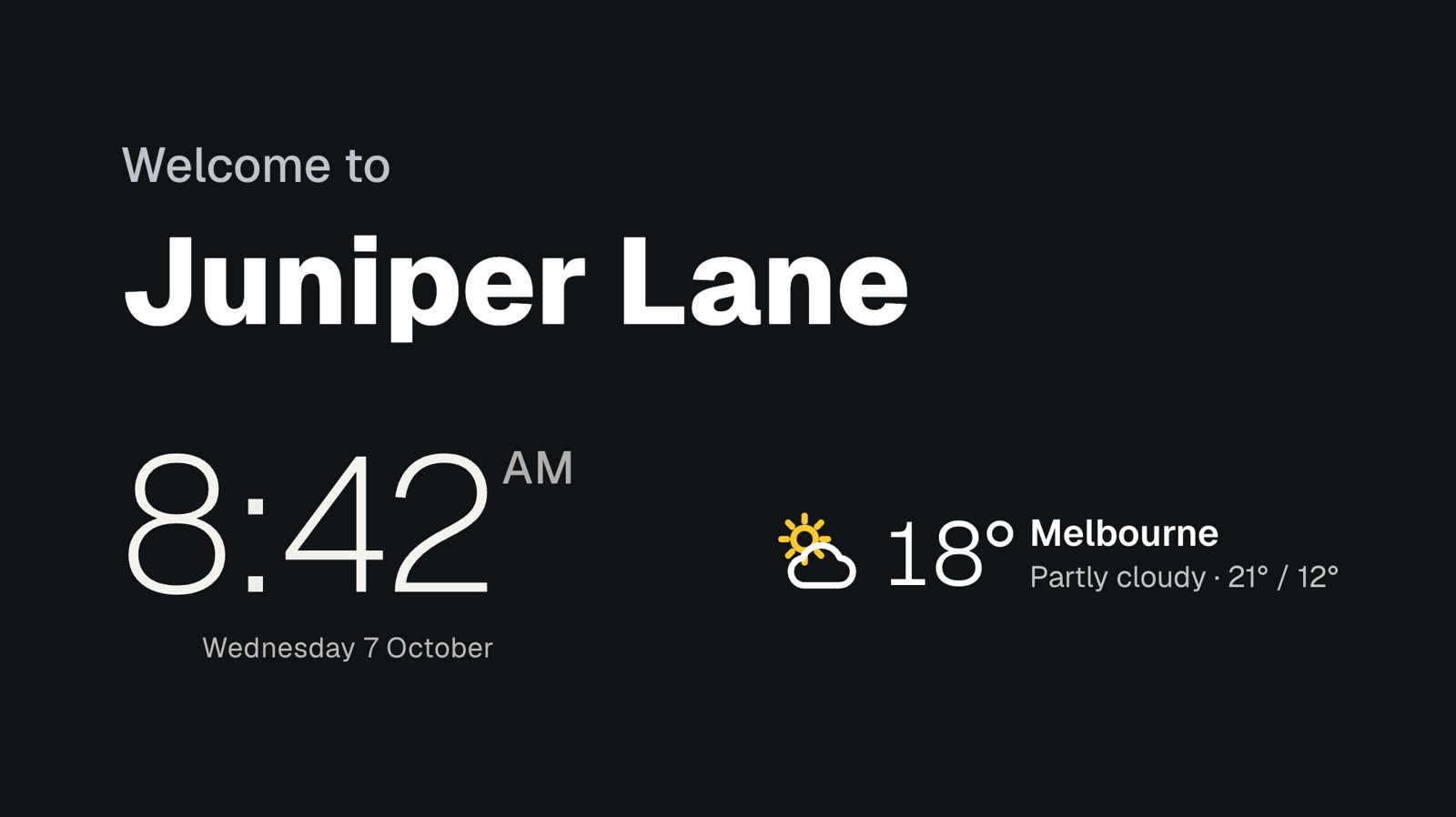 Welcome and weather