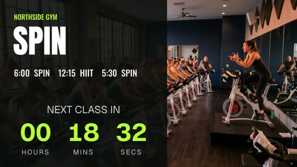 Spin classes, with a photo