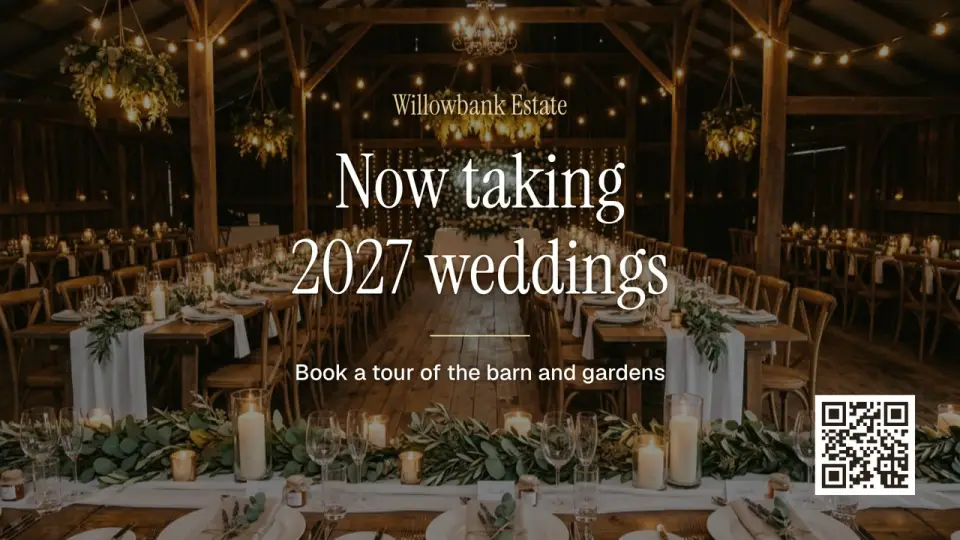 Now taking weddings, with a photo