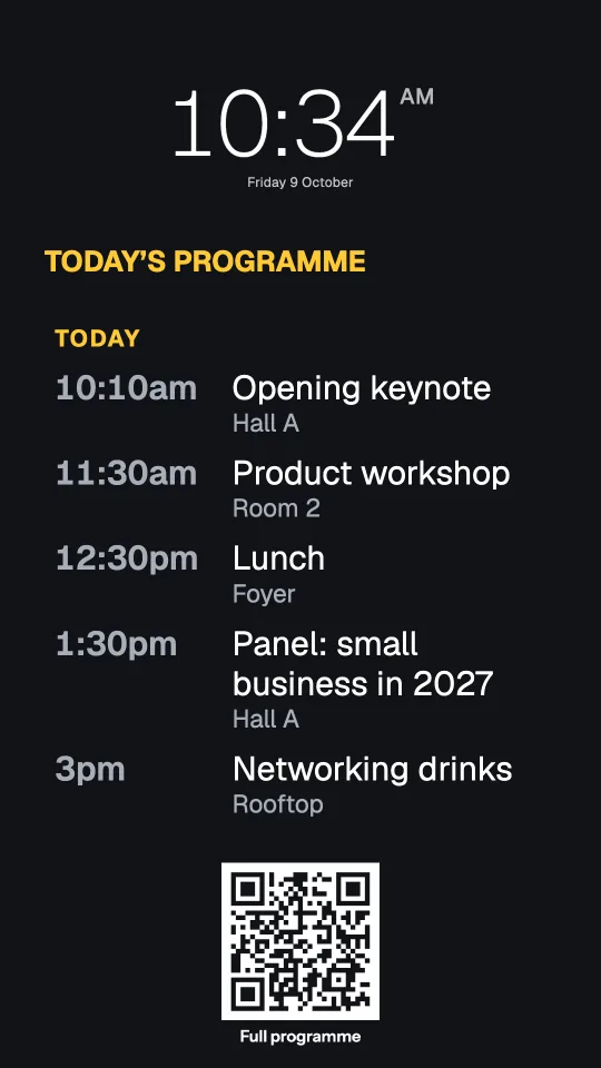 Today’s programme in portrait