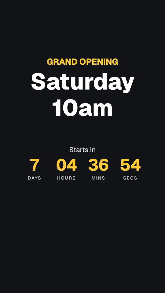 Countdown to an event in portrait