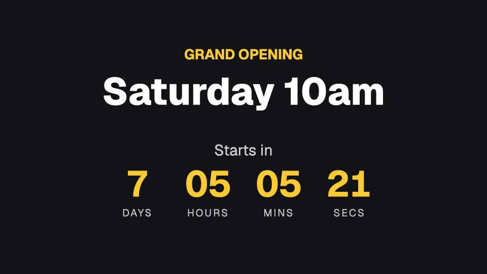 Countdown to an event