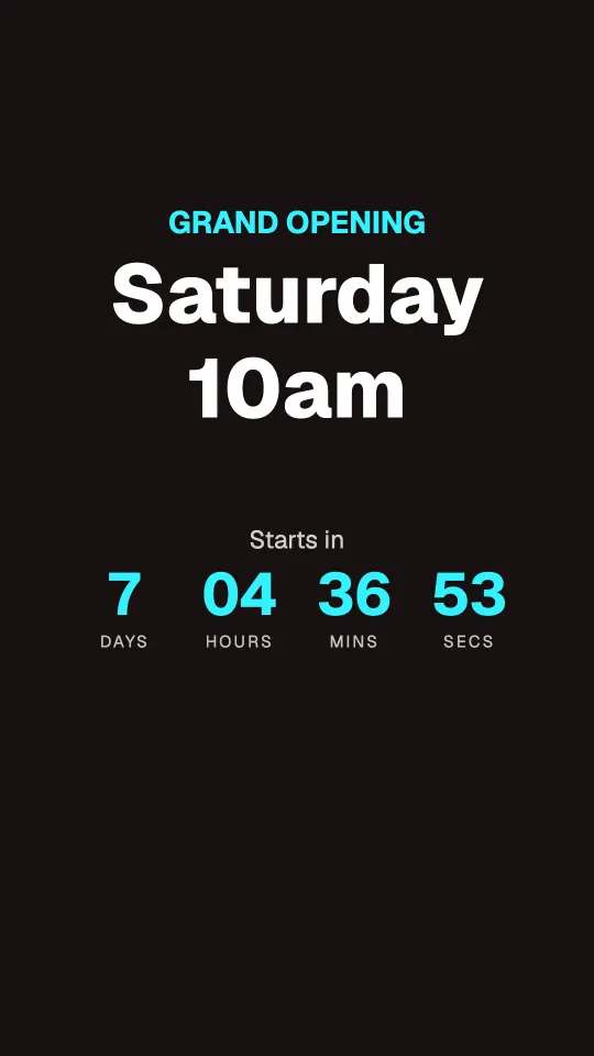 Countdown to an event in portrait
