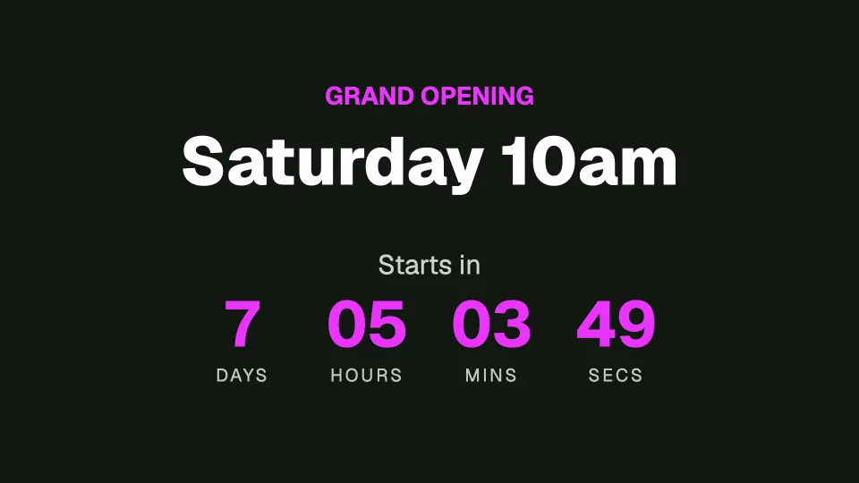 Countdown to an event