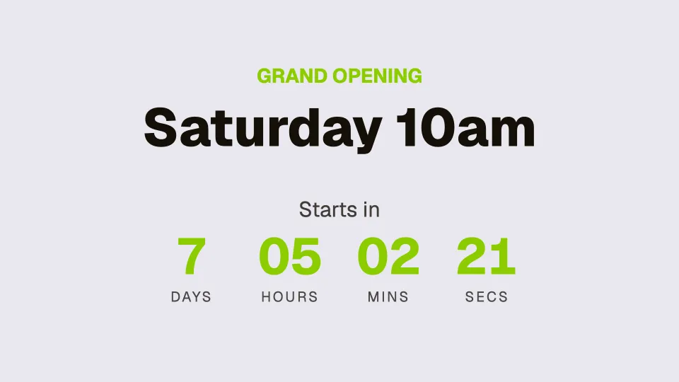 Countdown to an event