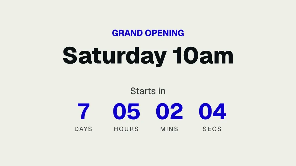 Countdown to an event