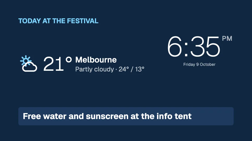 Festival weather