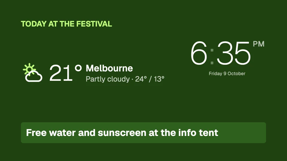 Festival weather