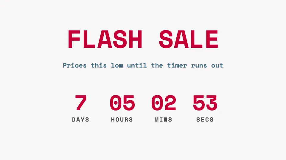 Flash sale