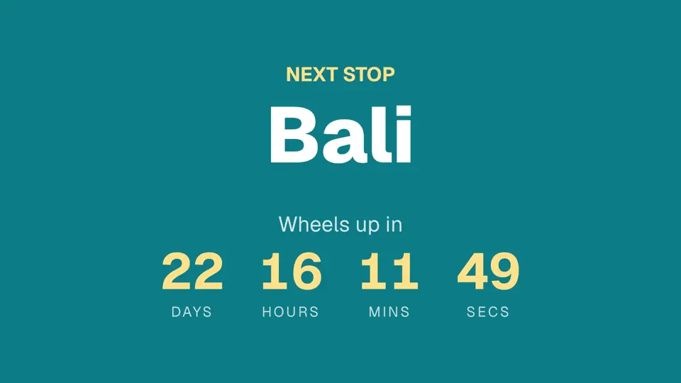 Countdown to the holiday
