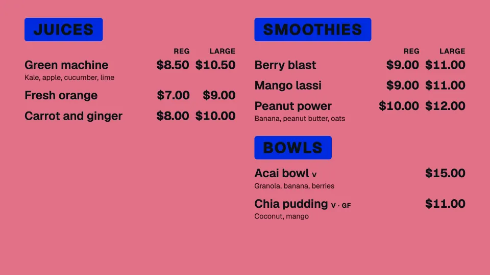 Juice bar