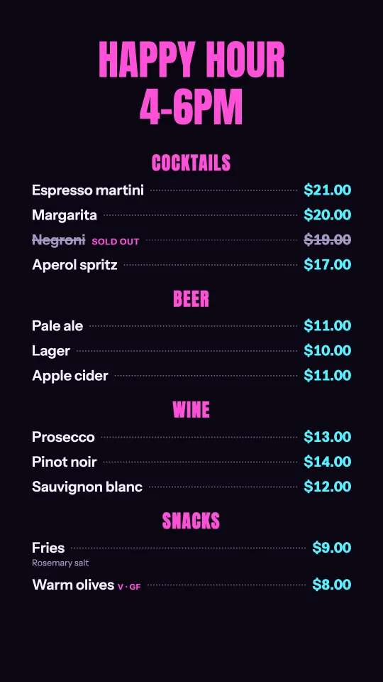 Neon bar in portrait