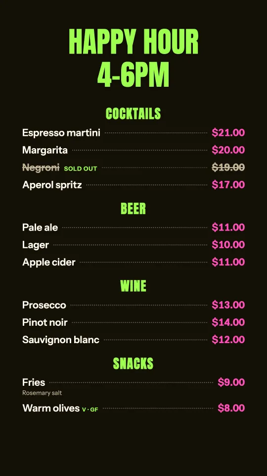 Neon bar in portrait
