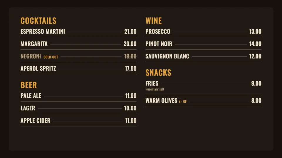 Pub board