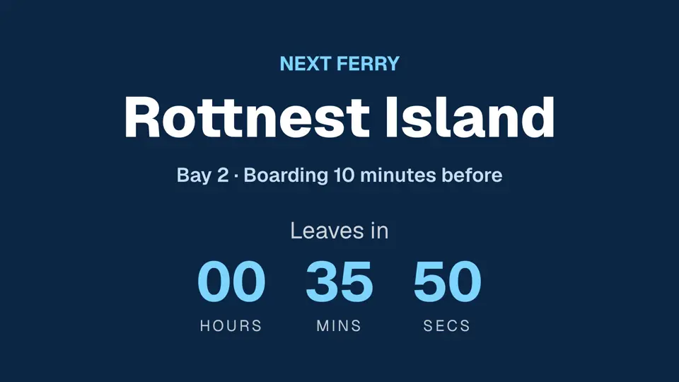 Next departure
