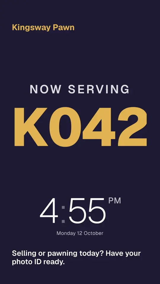 Waiting screen