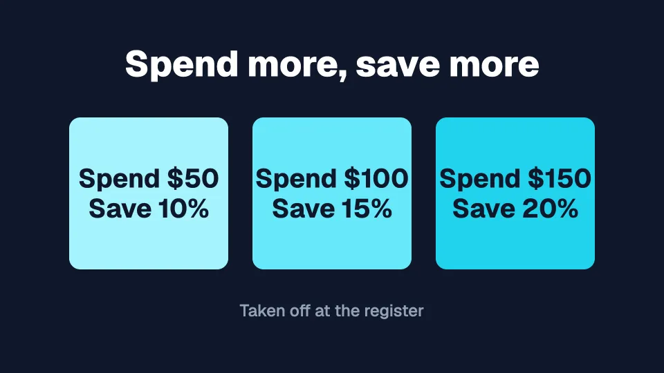 Spend and save