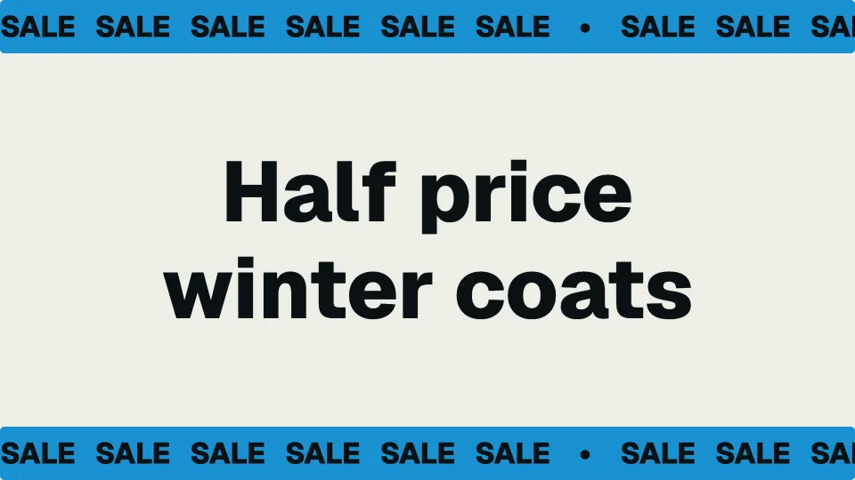 Sale tickers