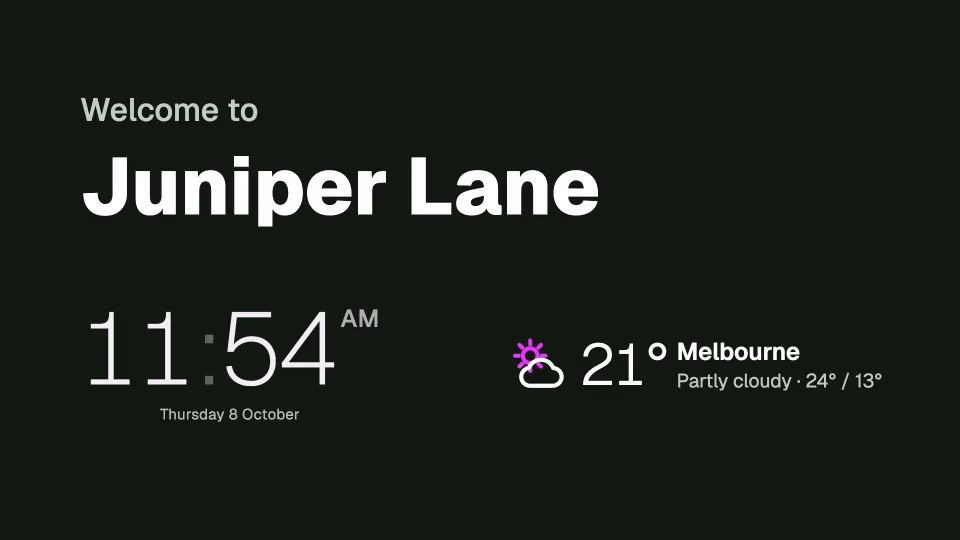 Welcome and weather