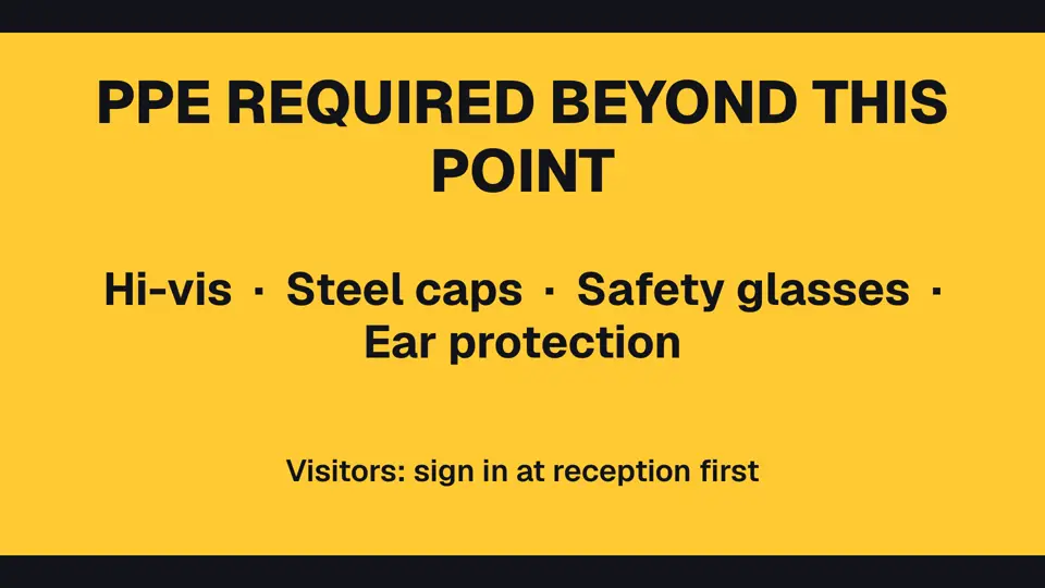 PPE required
