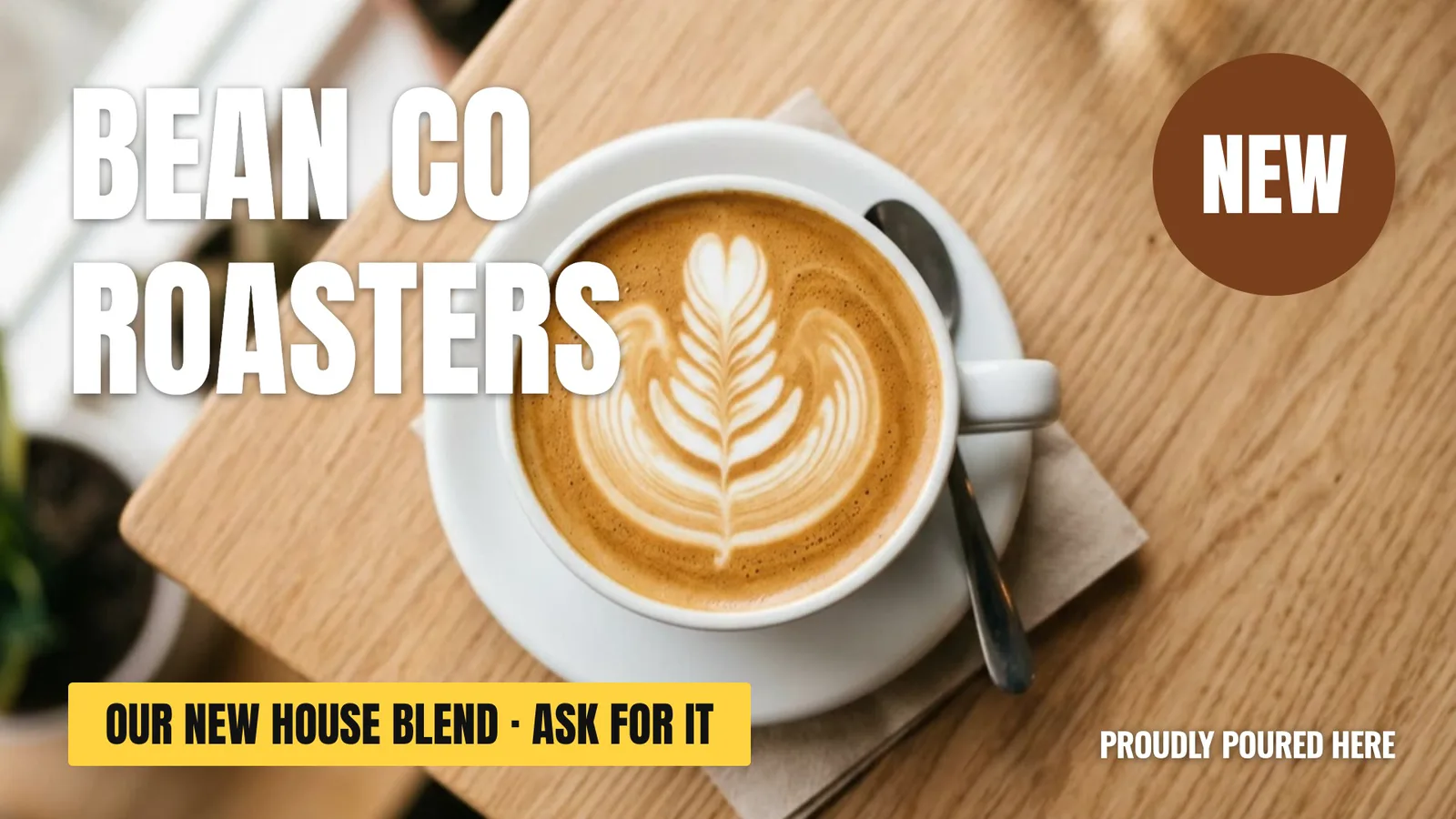 A supplier’s ad: Bean Co Roasters, our new house blend