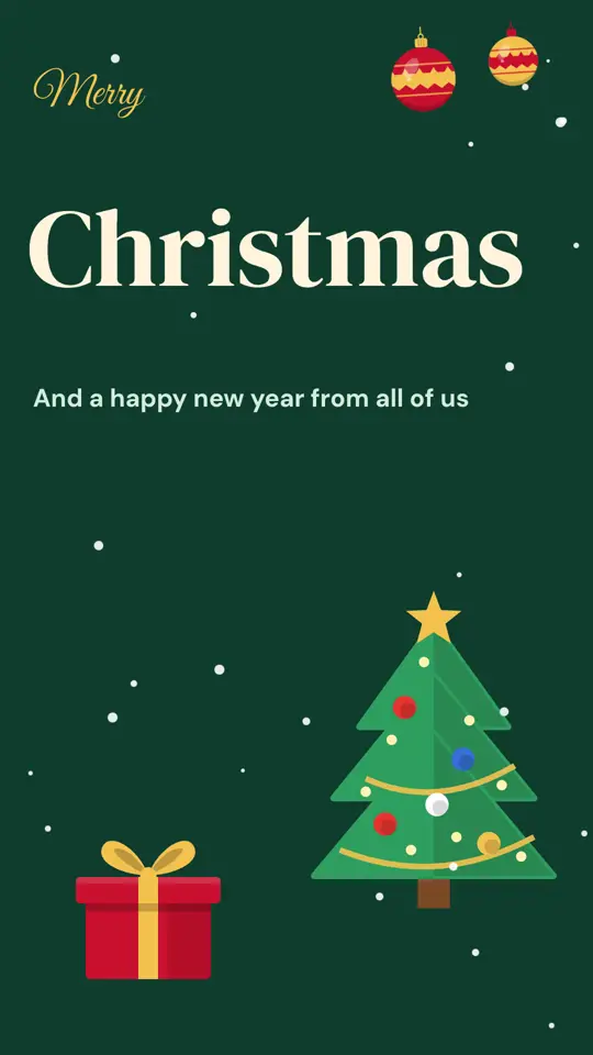 Christmas, on a portrait screen