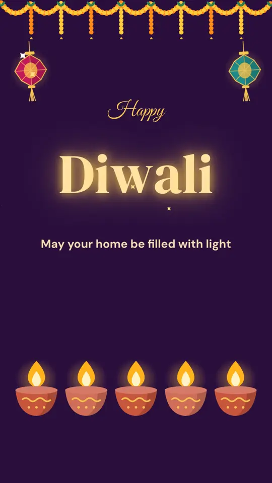 Diwali, on a portrait screen