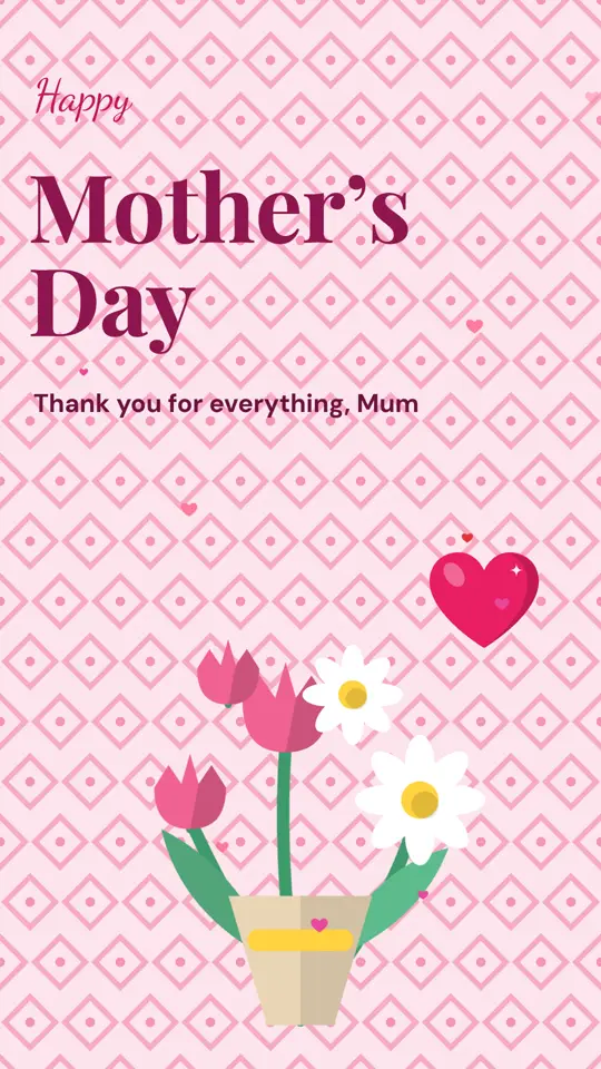 Mother’s Day, on a portrait screen
