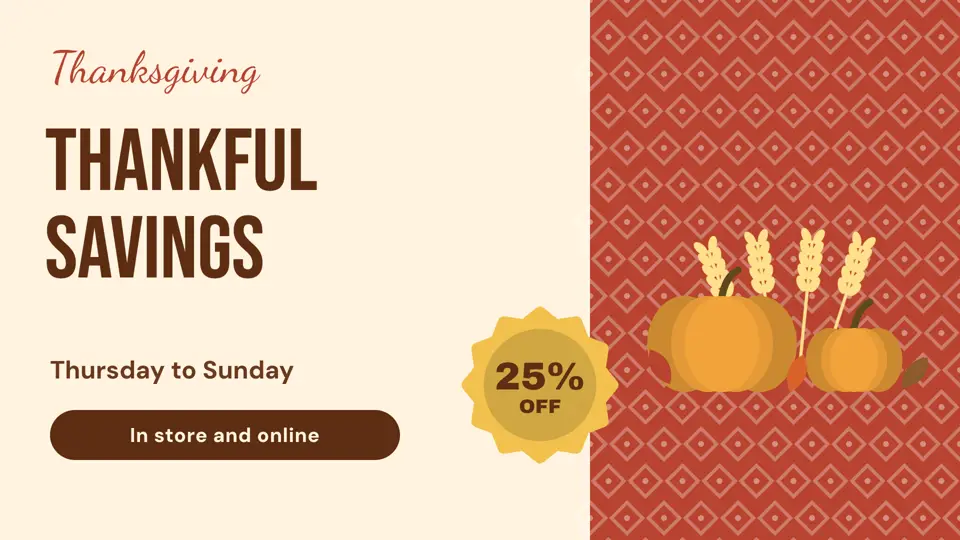 Thanksgiving sale