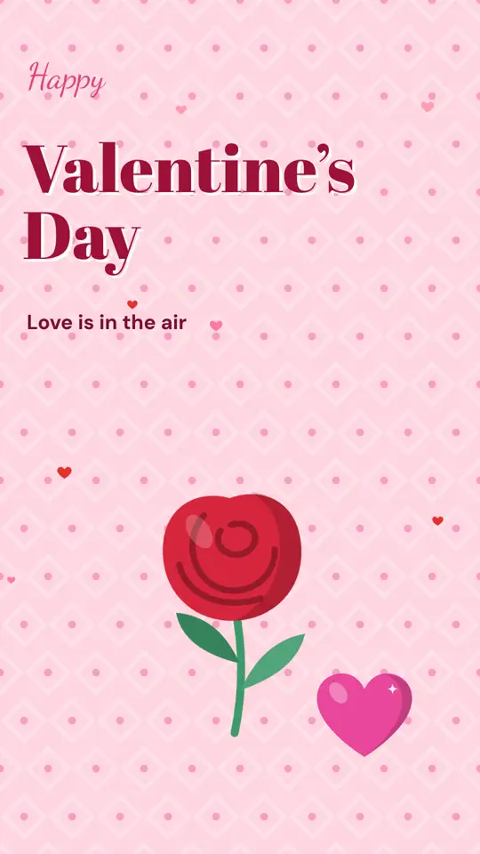 Valentine’s Day, on a portrait screen