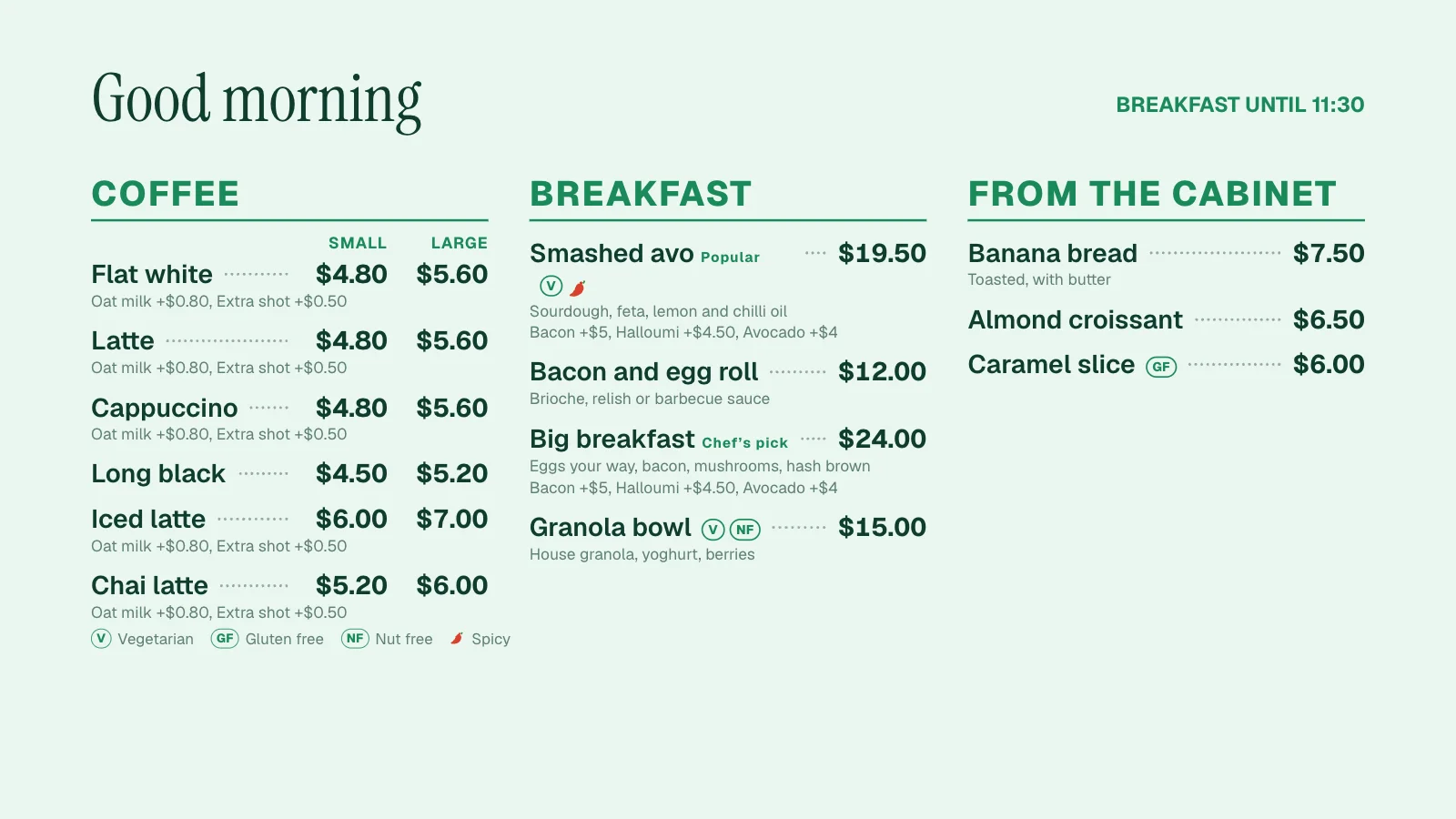 8:42 am: breakfast