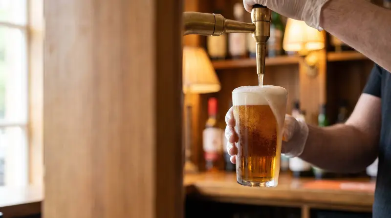 Pouring a pint