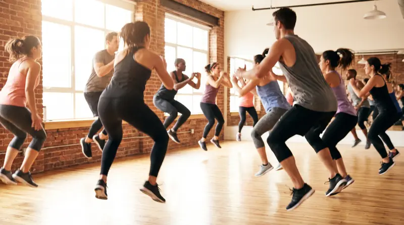 Group HIIT class
