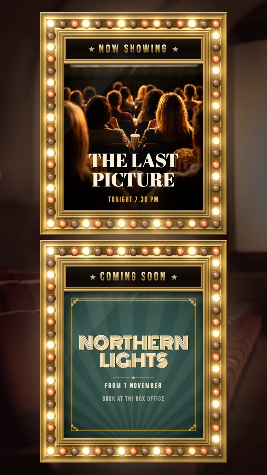 Double bill, on a portrait screen