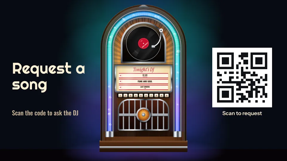 Request a song jukebox with a QR code