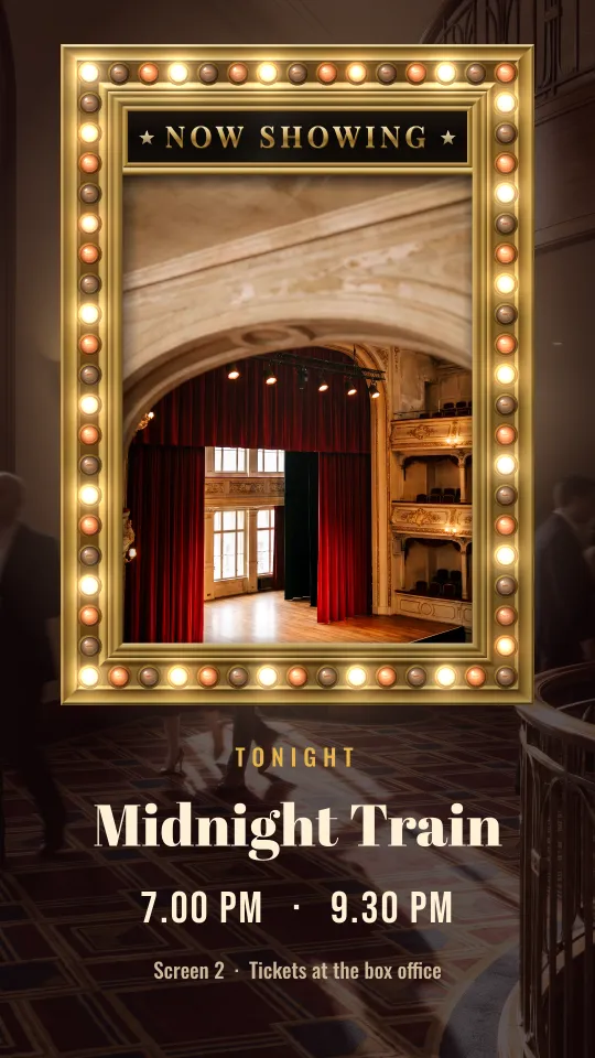 Now showing, on a portrait screen
