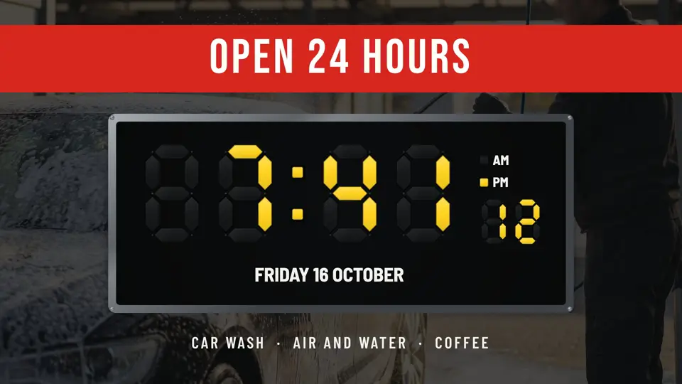 Forecourt clock